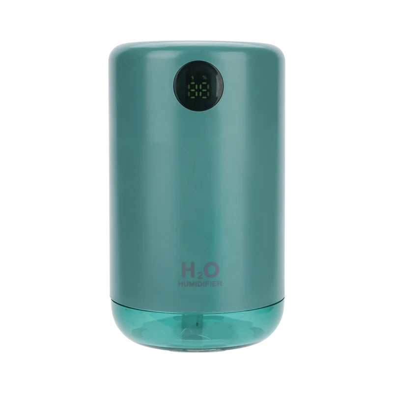 Himist 500ML Wireless Ultrasonic Air Humidifier – Portable Aroma Diffuser with LED Night Light & Digital Battery Display
