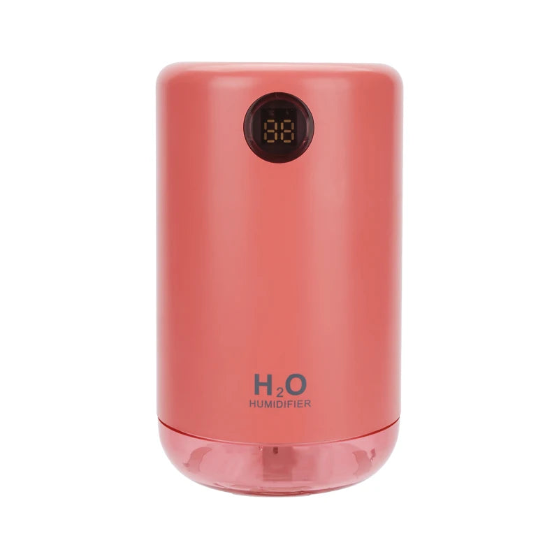 Himist 500ML Wireless Ultrasonic Air Humidifier – Portable Aroma Diffuser with LED Night Light & Digital Battery Display