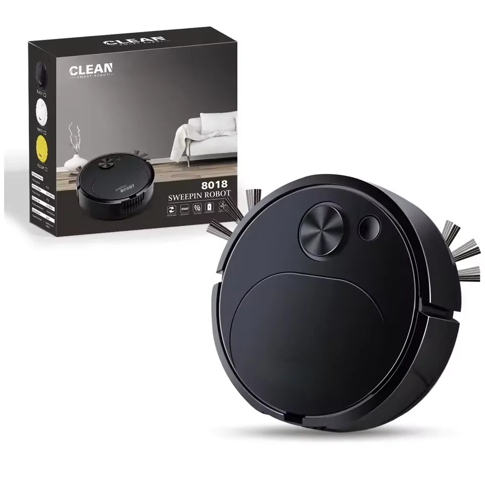 3-in-1 USB Rechargeable Robot Vacuum Cleaner – Sweeping, Mopping & Vacuuming with 1500Pa Suction, Slim Design