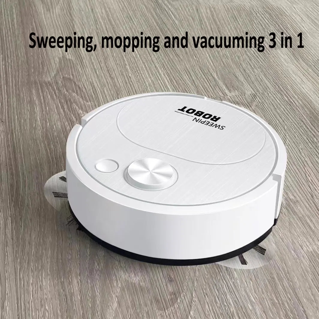 3-in-1 USB Rechargeable Robot Vacuum Cleaner – Sweeping, Mopping & Vacuuming with 1500Pa Suction, Slim Design