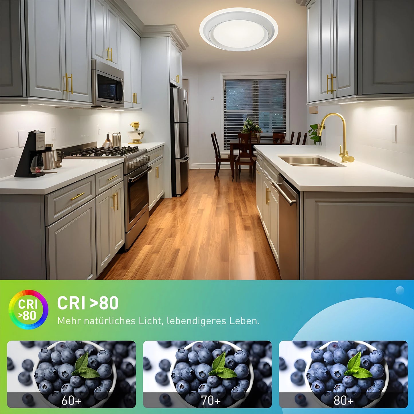 Jelena Retractable Ceiling Fan with LED Light – 220V, Remote Control, 6-Speed, 3 Color Temperatures, 10–20㎡ Coverage