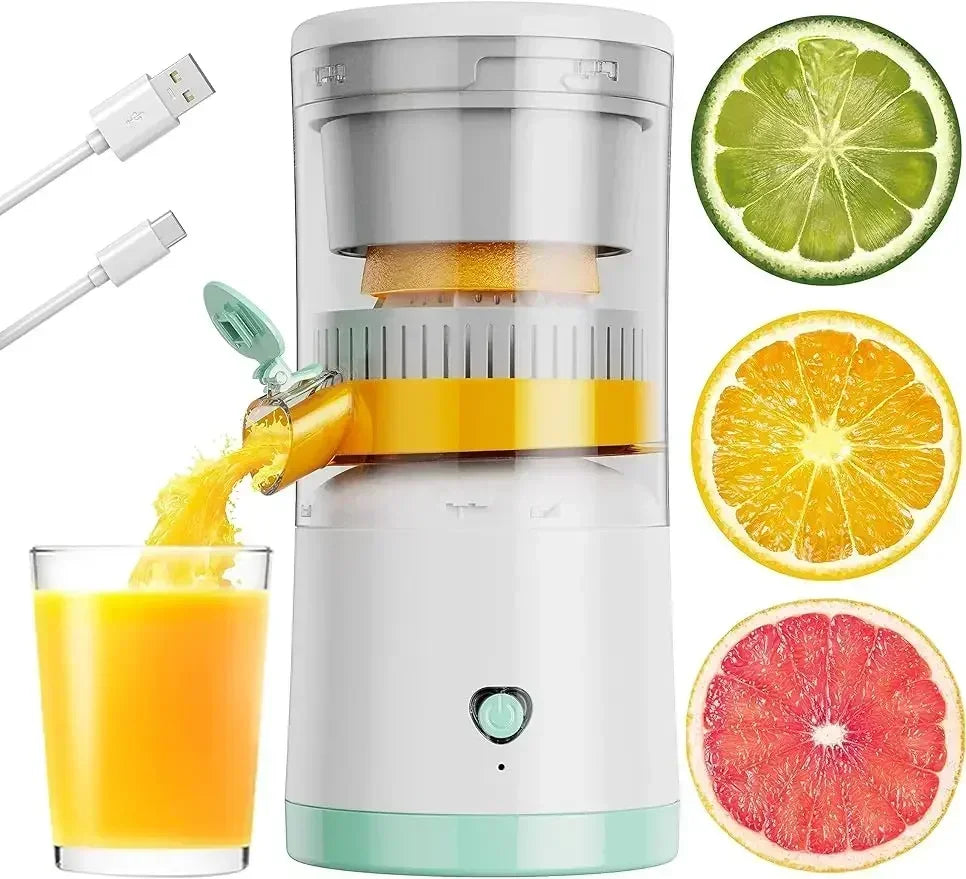 Portable Electric Citrus Juicer – USB Rechargeable, Compact Design for Fresh Orange & Lemon Juice Anytime