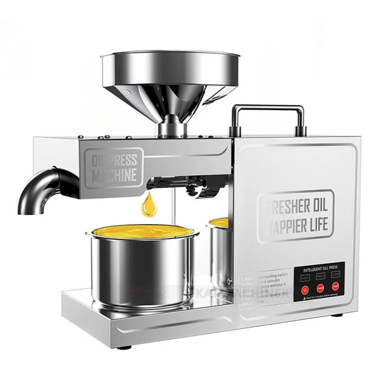 BO3 Automatic Oil Pressing Machine – Stainless Steel Hot & Cold Oil Extraction with Temperature Control – Ideal for Sesame, Peanut, and More